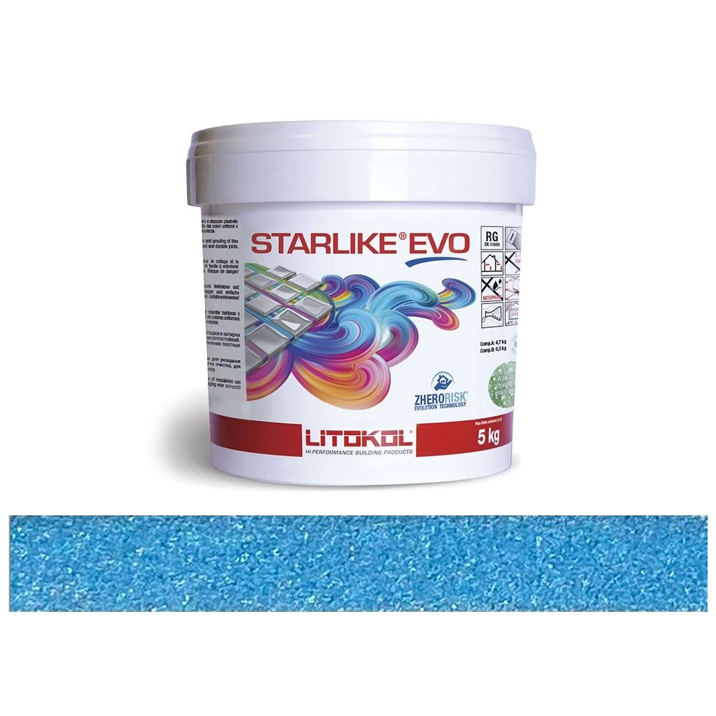 LITOKOL STARLIKE EVO Blu Denim NAGY KISZERELÉS kék epoxy gyanta