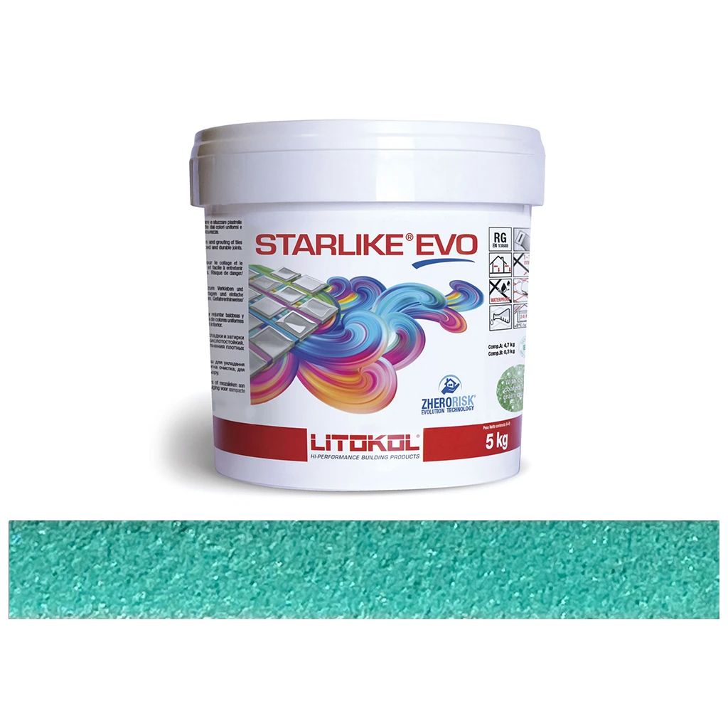 LITOKOL STARLIKE EVO Verde Smeraldo türkiz zöld epoxy gyanta