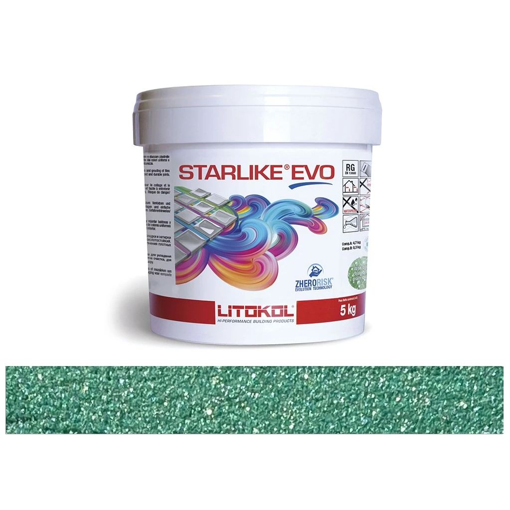 LITOKOL STARLIKE EVO Verde Pino zöld epoxy gyanta fugázó