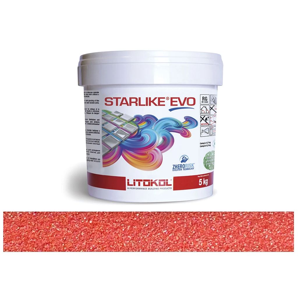 LITOKOL STARLIKE EVO Rosso Oriente piros epoxy gyanta fugázó