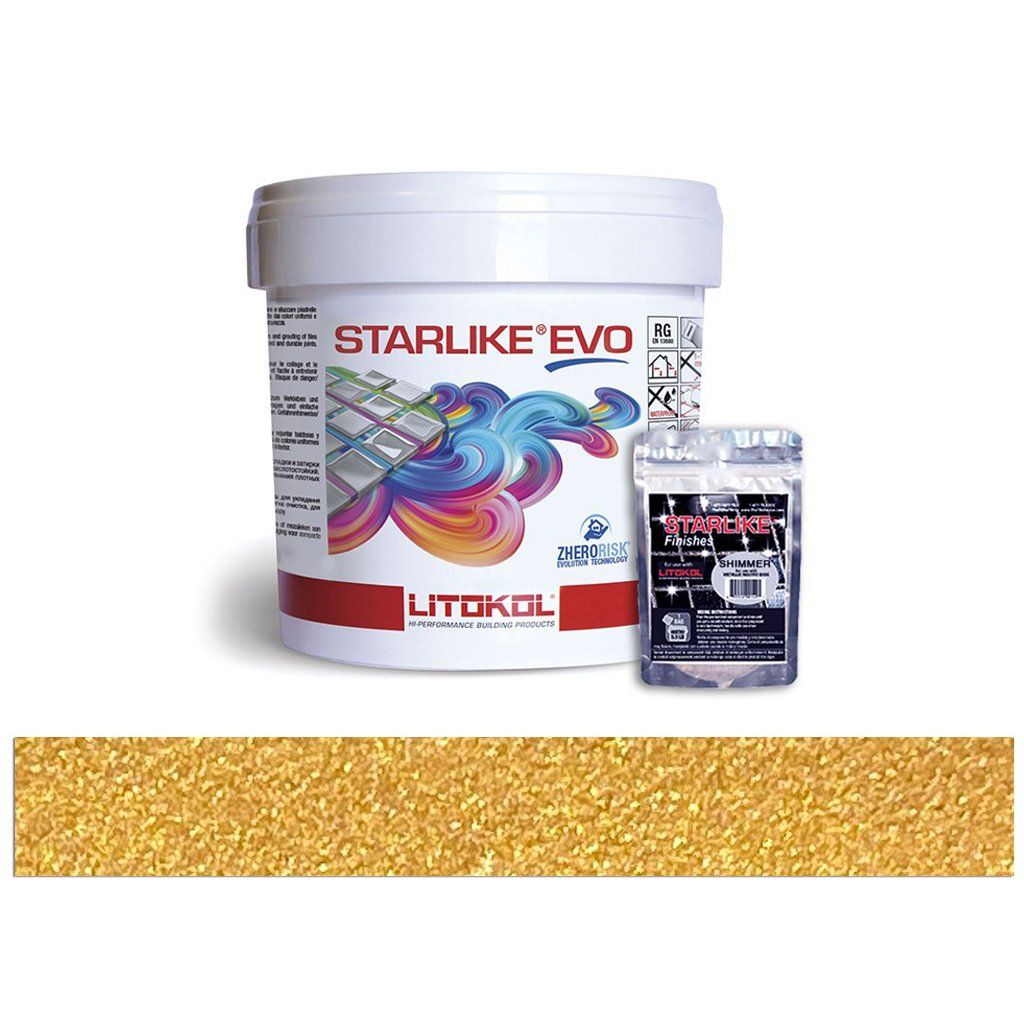 LITOKOL STARLIKE EVO METALLIC Shining Gold arany Glitteres epoxy gyanta