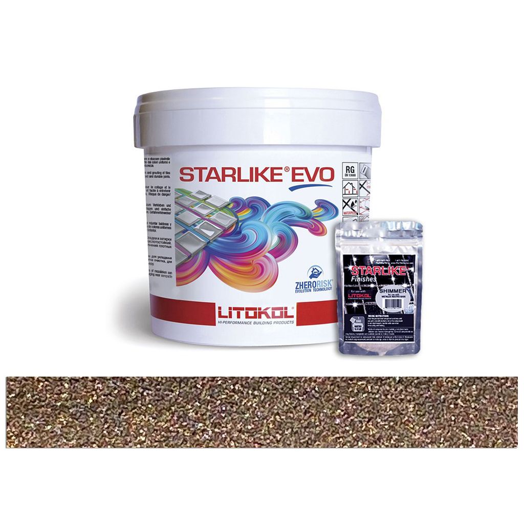 LITOKOL STARLIKE EVO METALLIC Copper Glitter epoxy gyanta fugázó