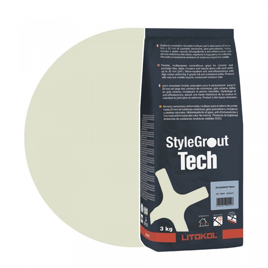 3 kg LITOKOL STYLEGROUT Tech Ivory 1 Cementbázisú fugázó